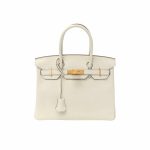 Hermes Birkin 30 Togo Mushroom White 30Cm