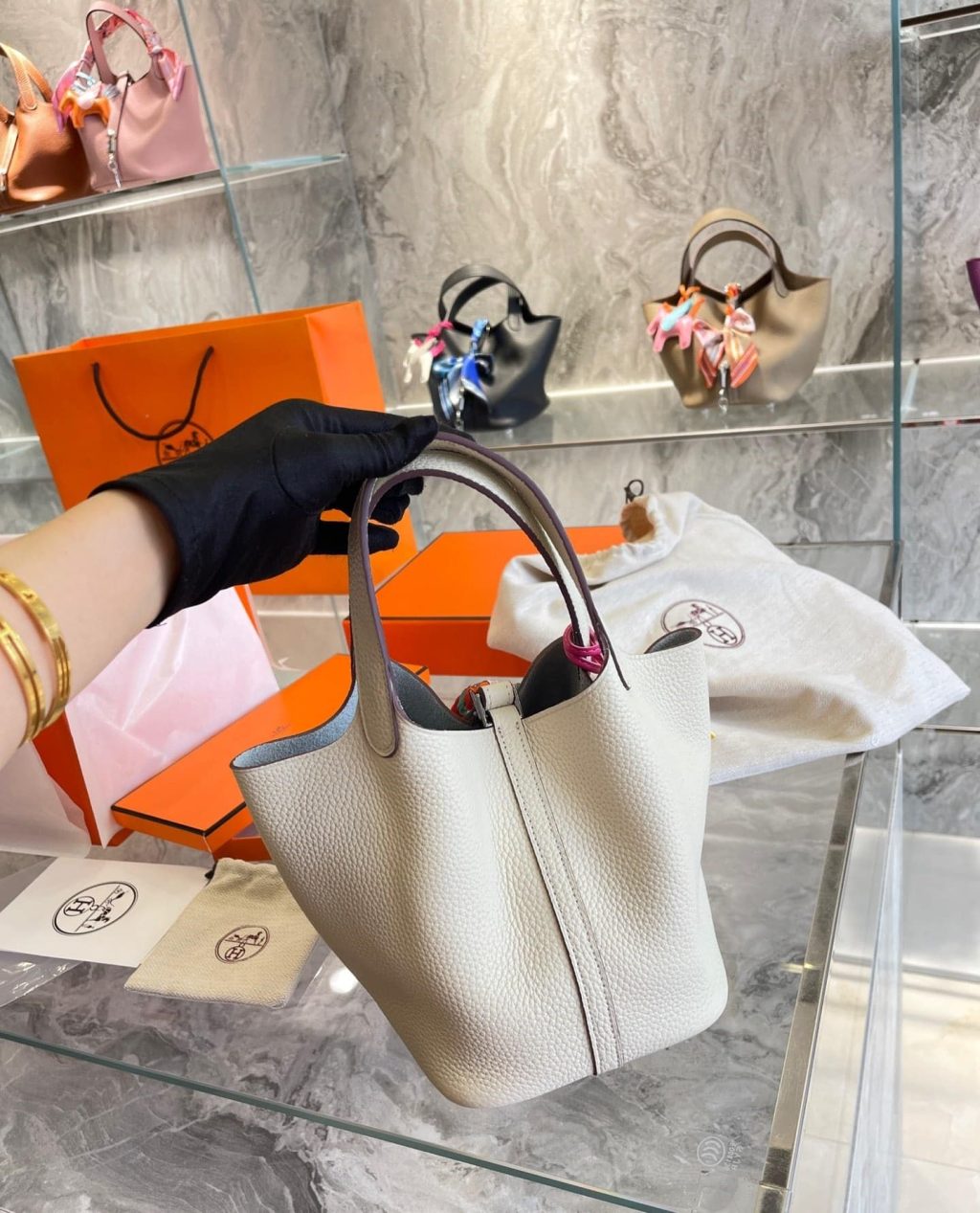 Hermes Picotin 18Cm White - Image 6