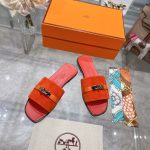 Hermes Giulia Sandal Orange H232130Z 5H360 - Image 5