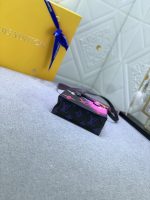 Louis Vuitton Petit Sac Plat Monogram Black And Pink 17Cm - Image 8