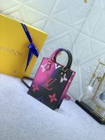 Louis Vuitton Petit Sac Plat Monogram Black And Pink 17Cm - Image 9