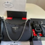 Prada Re Edition 2005 Re Nylon Bag Black 22cm 1BH204 R064 F0002 V V9L - Image 3
