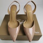 Christian Louboutin Apostropha Sling 80 Nappa Leather Beige 1240830N295 - Image 4