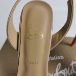 Christian Louboutin Apostropha Sling 80 Nappa Leather Beige 1240830N295 - Image 8