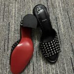 Christian Louboutin Jane 85 Black Strass Mules 1240729T023 - Image 7