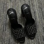 Christian Louboutin Jane 85 Black Strass Mules 1240729T023 - Image 5