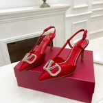 Valentino Garavani Vlogo Signature Patent Slingback Pump Red - Image 4
