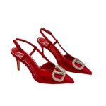 Valentino Garavani Vlogo Signature Patent Slingback Pump Red - Image 8