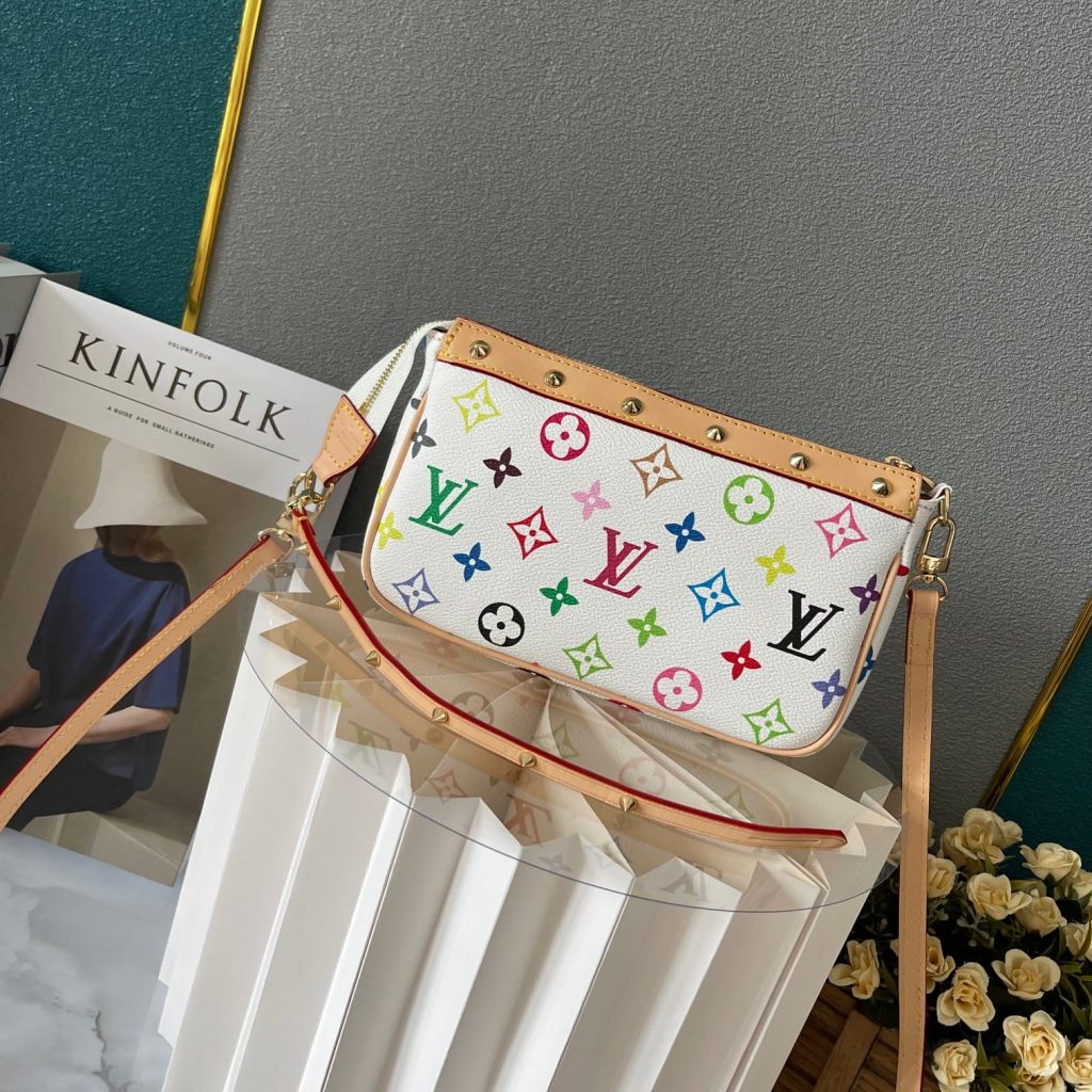 Louis Vuitton Pochette Accessoires Monogram Multicolore White 22Cm - Image 3