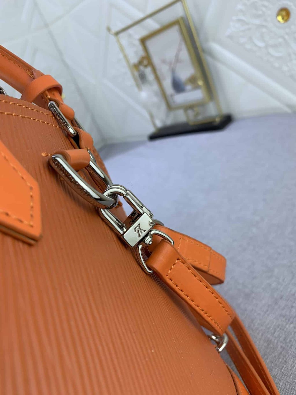 Louis Vuitton Alma Backpack Epi Leather Orange 20Cm M25104 - Image 5
