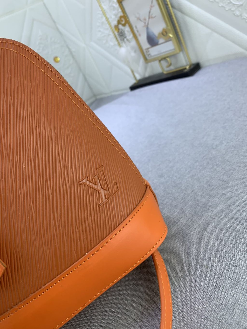 Louis Vuitton Alma Backpack Epi Leather Orange 20Cm M25104 - Image 7