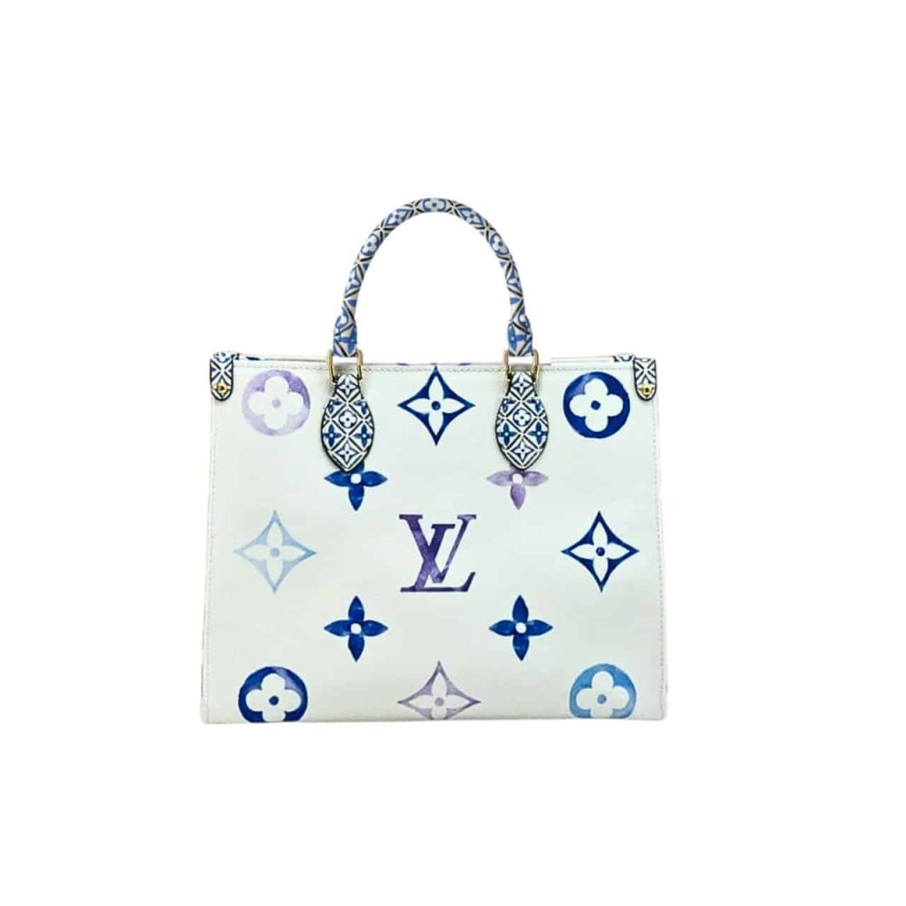 Louis Vuitton By The Pool On The Go MM Tote Bag Blue 34Cm - Image 2