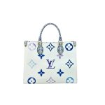 Louis Vuitton By The Pool On The Go MM Tote Bag Blue 34Cm