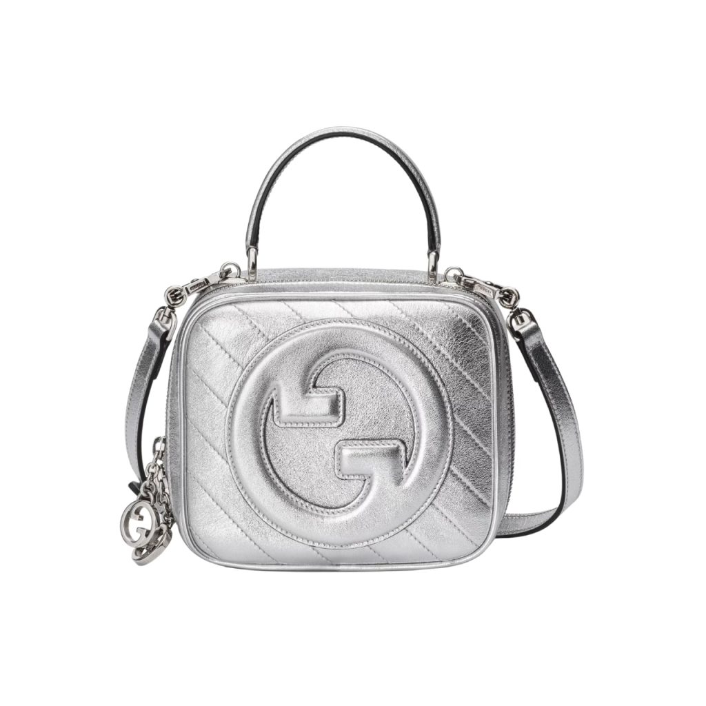 Gucci Blondie Small Top Handle Bag Metallic Silver 17Cm 744434 Aacbo 8106 - Image 2
