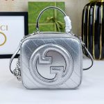 Gucci Blondie Small Top Handle Bag Metallic Silver 17Cm 744434 Aacbo 8106 - Image 3