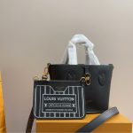 Louis Vuitton Neverfull Bandoulière Inside Out BB Monogram Black 26Cm M12099 - Image 3