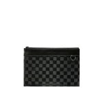 Louis Vuitton Voyage Pochette Damier Infini Leather Black 33Cm