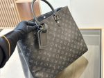 Louis Vuitton Monogram Eclipse Grand Sac Tote Black 40Cm - Image 8