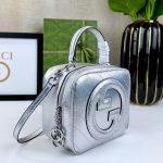 Gucci Blondie Small Top Handle Bag Metallic Silver 17Cm 744434 Aacbo 8106 - Image 4