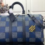Louis Vuitton Keepall Bandoulière 50 Damier Heritage Blue 50cm N40861 - Image 5