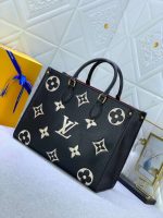 Louis Vuitton Onthego MM Monogram Black Beige 35Cm M45495 - Image 4