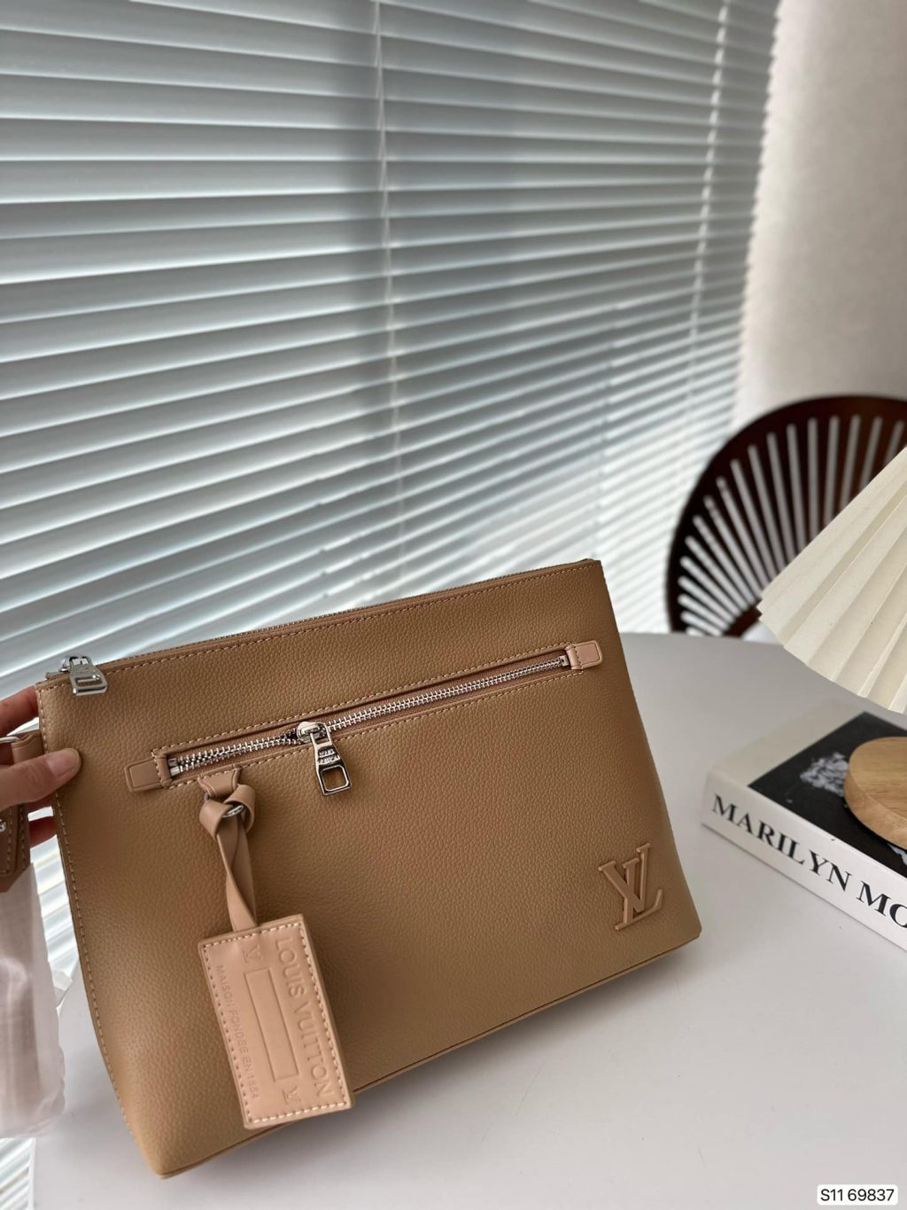 Louis Vuitton Takeoff Pouch Beige 30Cm - Image 8