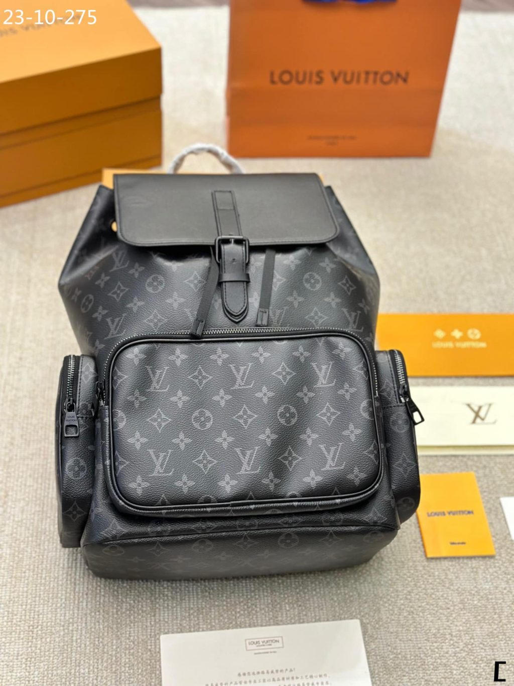 Louis Vuitton Backpack Monogram Black 45Cm - Image 3