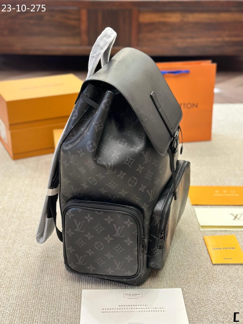 Louis Vuitton Backpack Monogram Black 45Cm - Image 4