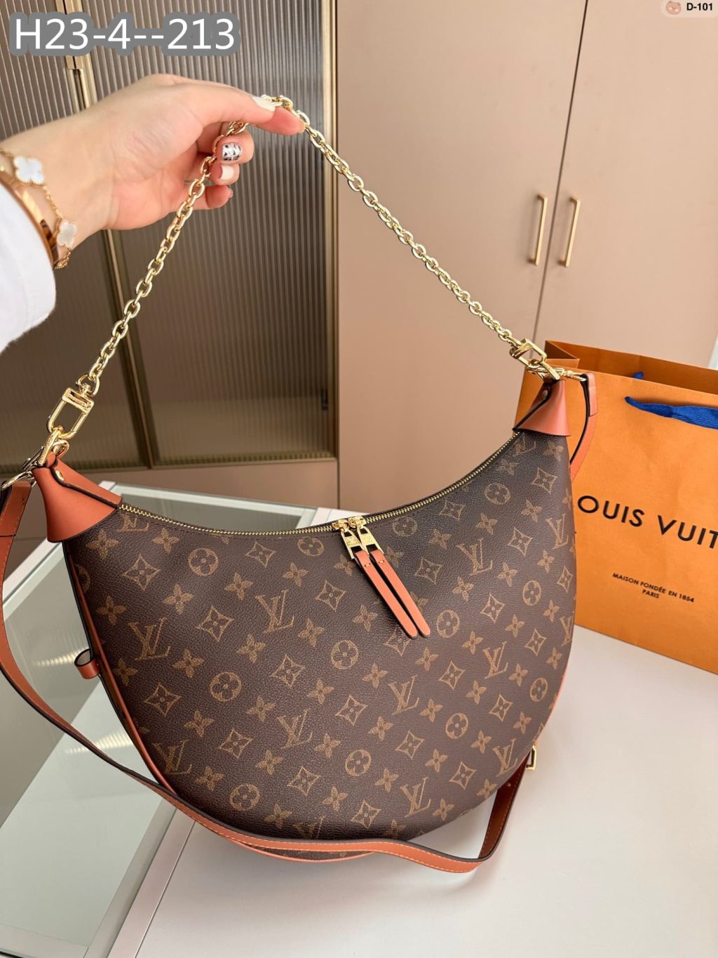 Louis Vuitton Loop Hobo Monogram Canvas Brown 35Cm M46311 - Image 3