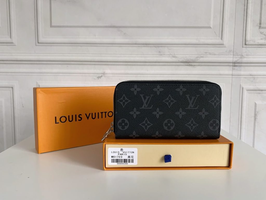 Louis Vuitton Long Double Zipper Wallet Monogram Black 19Cm - Image 3
