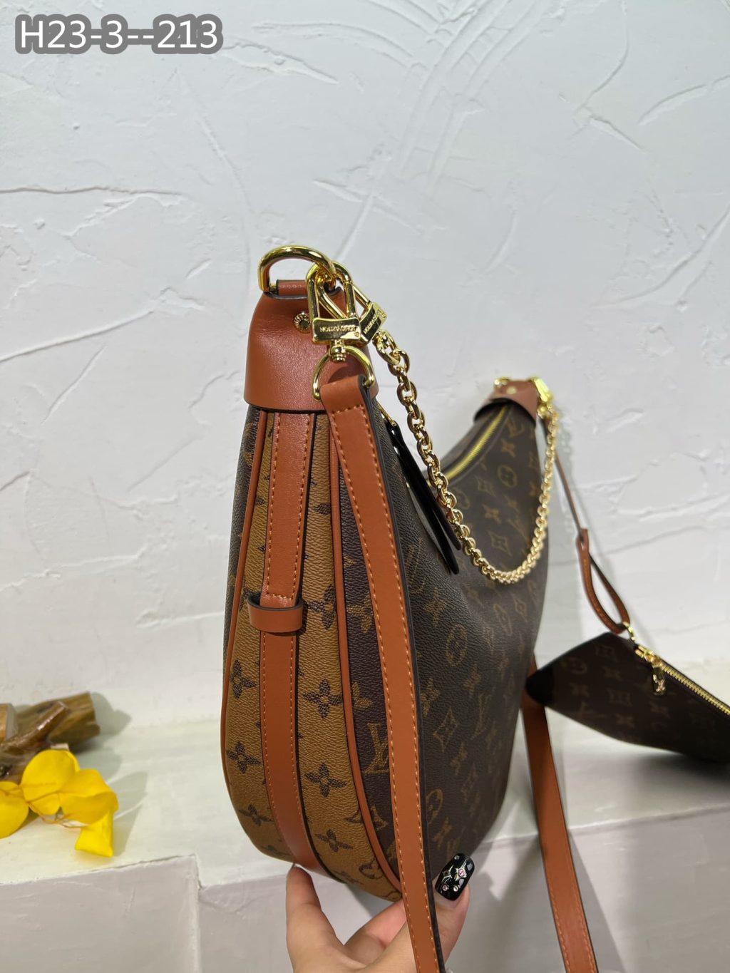 Louis Vuitton Loop Hobo Monogram Canvas Brown 40Cm M46311 - Image 4