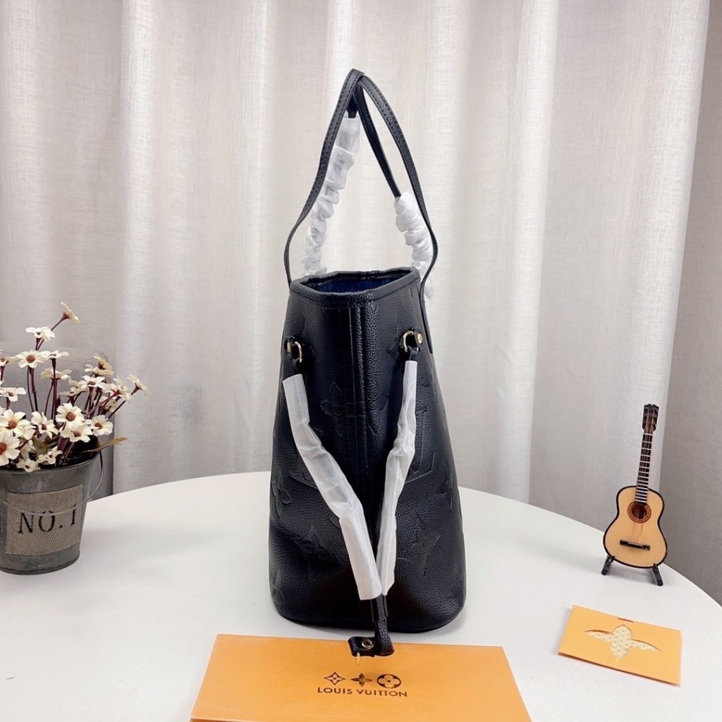 Louis Vuitton Neverfull MM Monogram Empreinte Leather Black 31Cm M45685 - Image 6