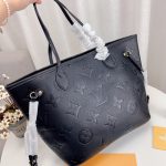 Louis Vuitton Neverfull MM Monogram Empreinte Leather Black 31Cm M45685 - Image 9