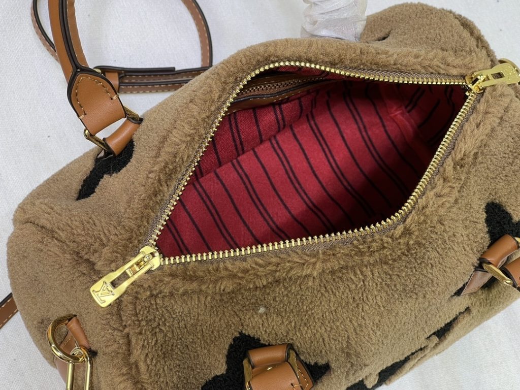 Louis Vuitton Monogram Teddy Speedy Bandouliere Brown 25cm - Image 4