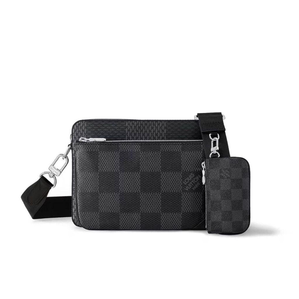 Louis Vuitton Trio Messenger Bag Damier Canvas Black 25Cm N50017 - Image 2