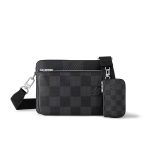 Louis Vuitton Trio Messenger Bag Damier Canvas Black 25Cm N50017