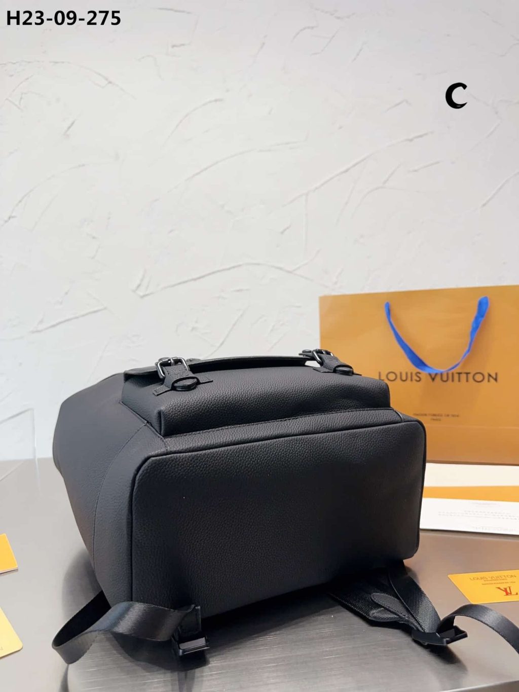 Louis Vuitton Christopher Slim Backpack Rucksack Taurillon Leather Black 40Cm M58644 - Image 7