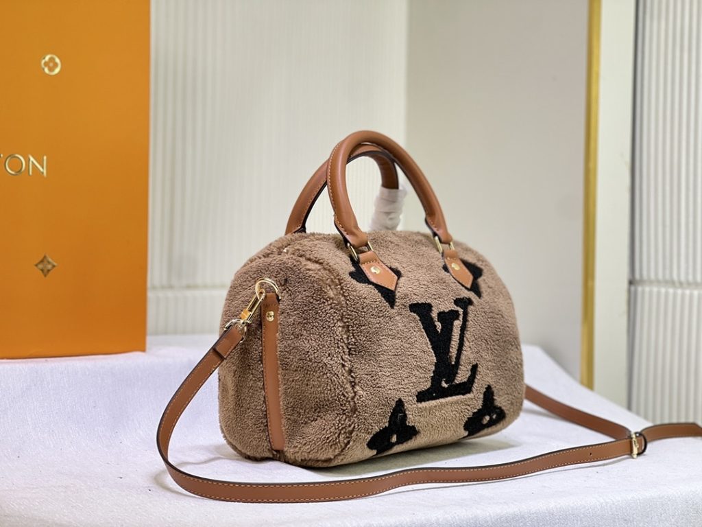 Louis Vuitton Monogram Teddy Speedy Bandouliere Brown 25cm - Image 8