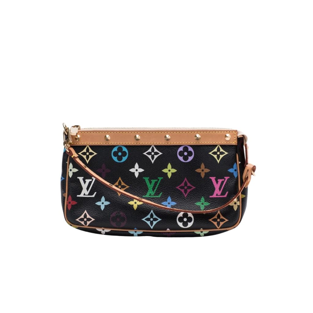 Louis Vuitton Pochette Accessoires Monogram Multicolore Black 22Cm - Image 2