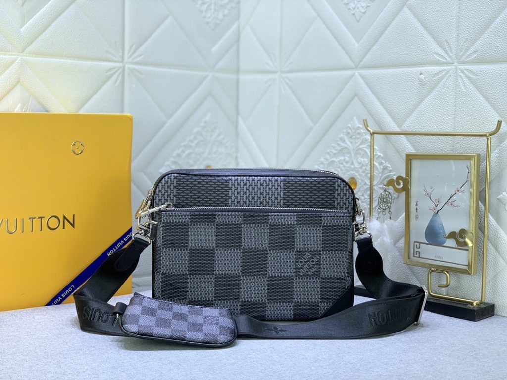 Louis Vuitton Trio Messenger Bag Damier Canvas Black 25Cm N50017 - Image 11