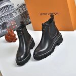 Louis Vuitton Lv Beaubourg Ankle Boots Smooth Leather Black 1A8949 - Image 6