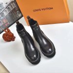 Louis Vuitton Lv Beaubourg Ankle Boots Smooth Leather Black 1A8949 - Image 5