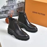 Louis Vuitton Lv Beaubourg Ankle Boots Smooth Leather Black 1A8949 - Image 4
