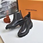 Louis Vuitton Lv Beaubourg Ankle Boots Smooth Leather Black 1A8949 - Image 3