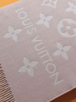 Louis Vuitton Lv Monogram Essential Scarf Pink Beige M77854 - Image 6
