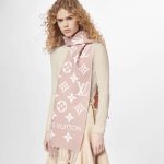 Louis Vuitton Lv Monogram Essential Scarf Pink Beige M77854 - Image 8