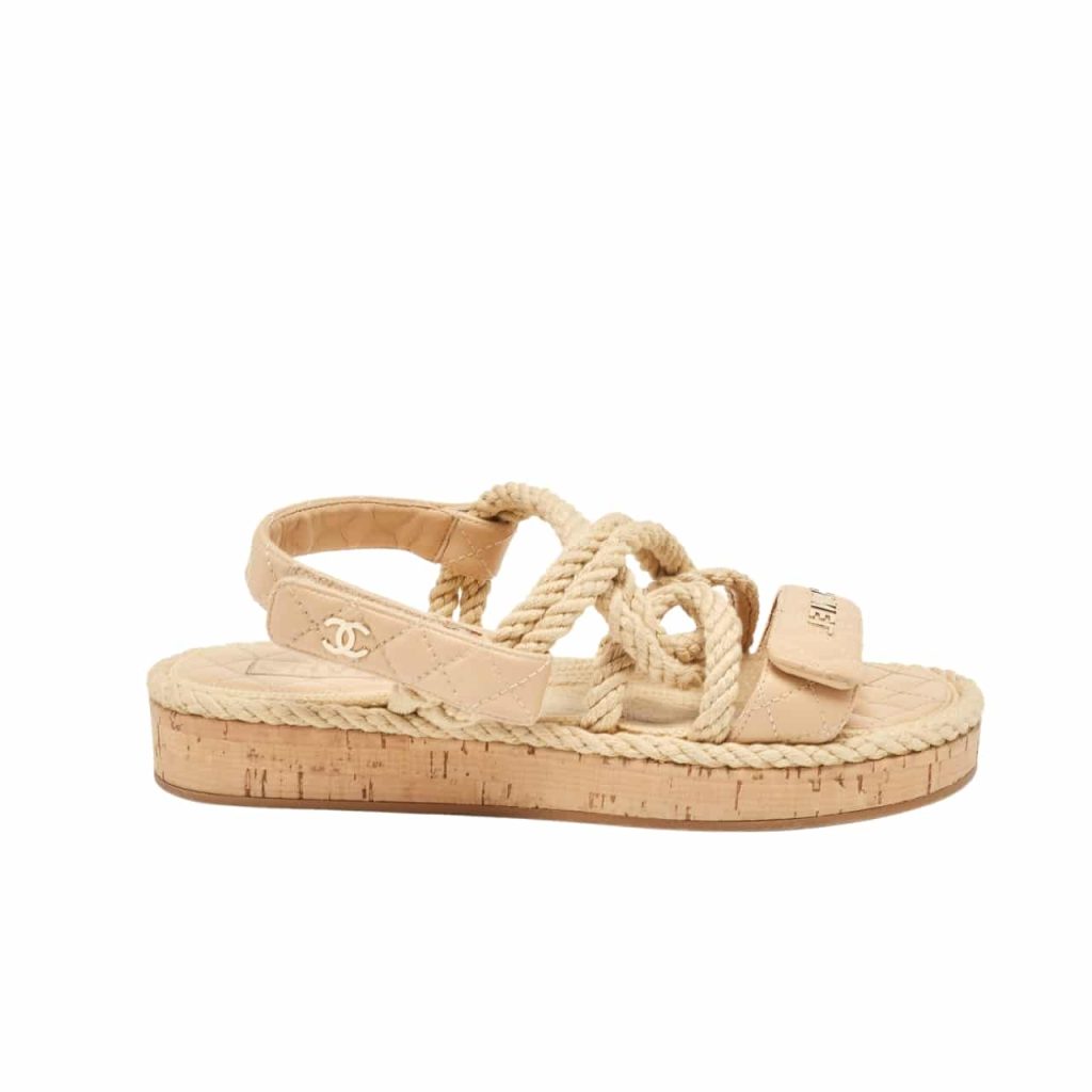 Chanel Rope Sandals Strap Biege - Image 2