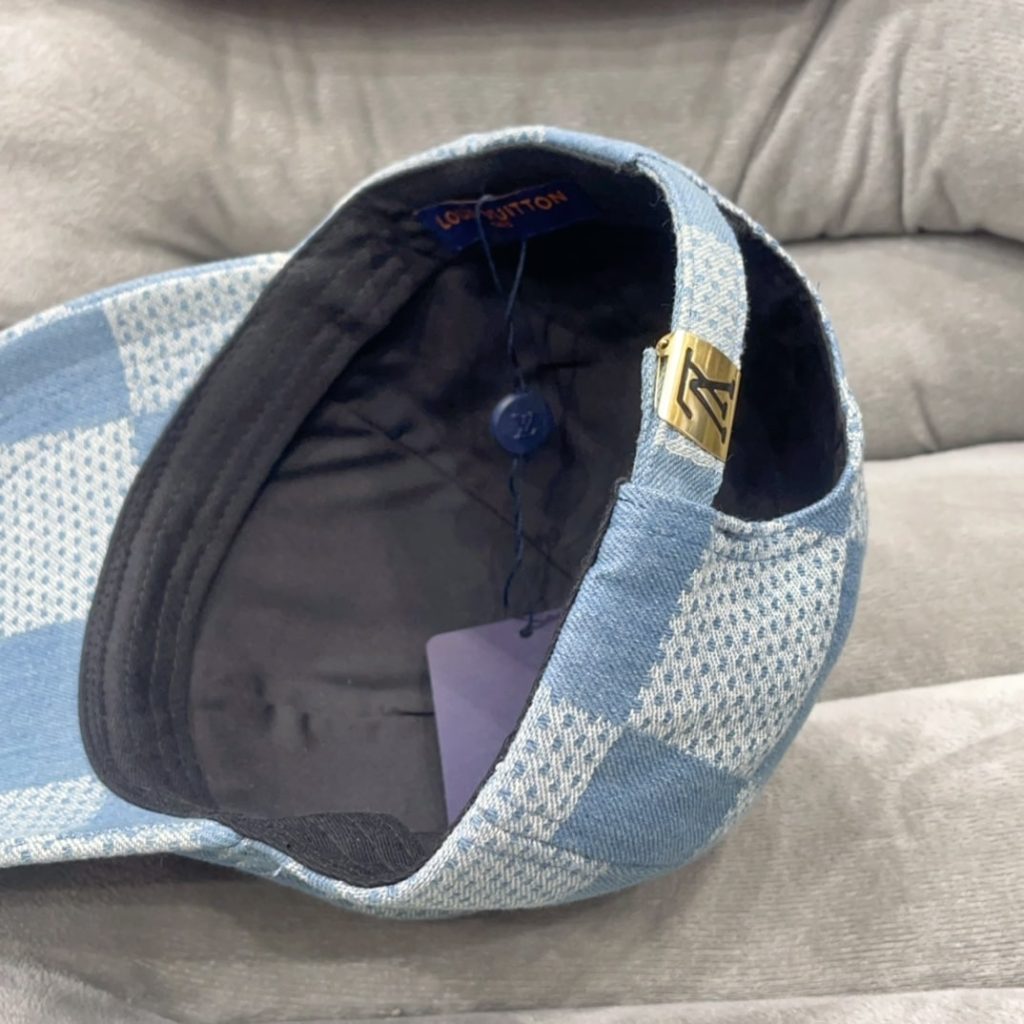 Louis Vuitton Damier Denim 3d Baseball Cap Denim Blue M7534m - Image 5