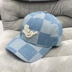 Louis Vuitton Damier Denim 3d Baseball Cap Denim Blue M7534m - Image 4