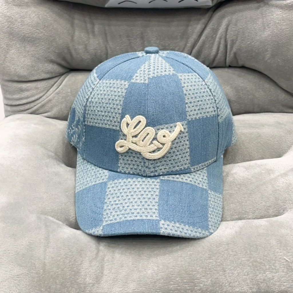 Louis Vuitton Damier Denim 3d Baseball Cap Denim Blue M7534m - Image 3